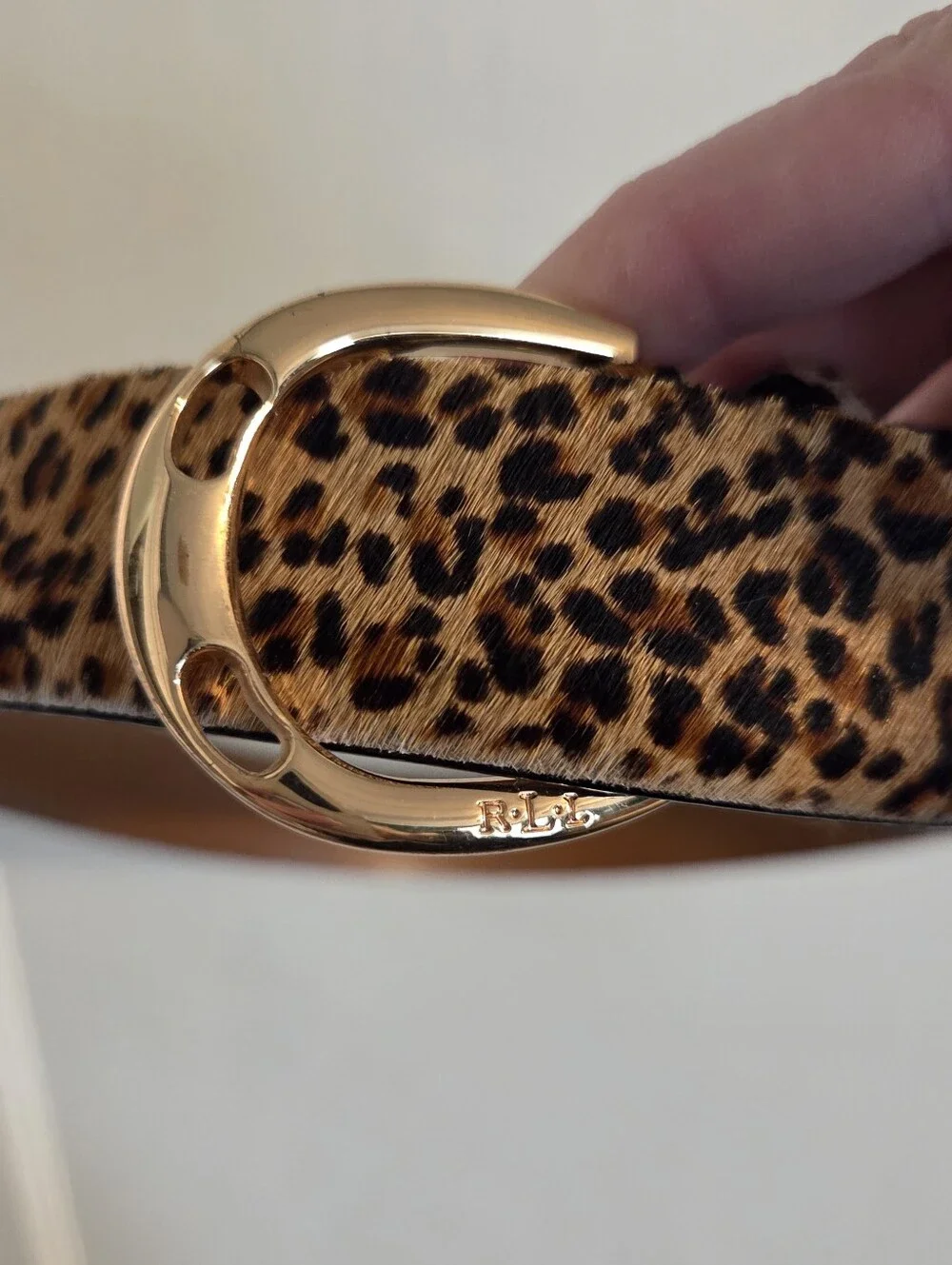 Extra Large Ralph Lauren Calfhair Leopard Belt